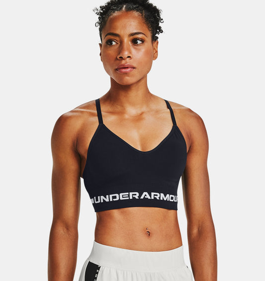 UA Womens Seamless Low Long Sports Bra - Clothing - Anytime Apparel Cranbrook