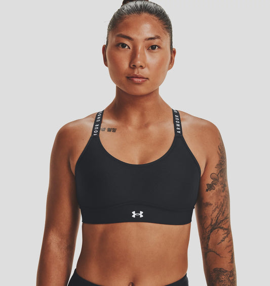 Women's UA infinity Covered Mid Sports Bra - Clothing - Anytime Apparel Cranbrook
